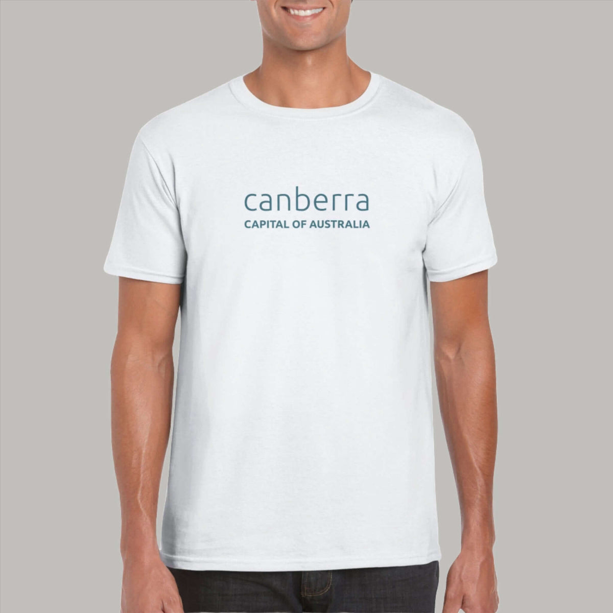 Mens Canberra white t shirt - MangoBap