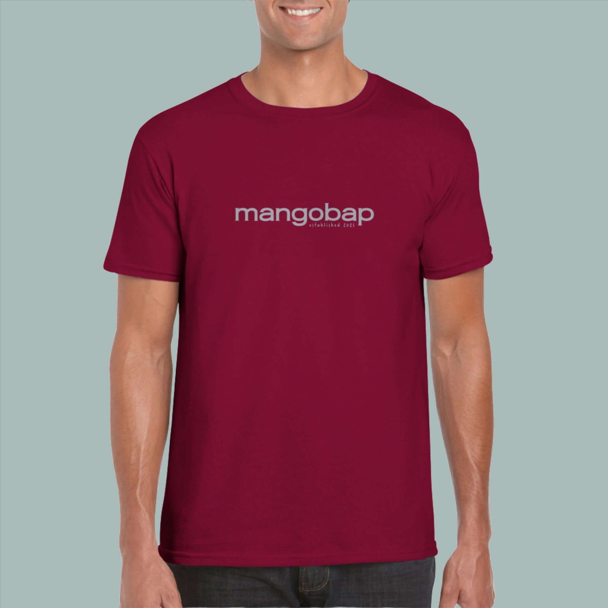 Mens MangoBap cardinal red t shirt - MangoBap