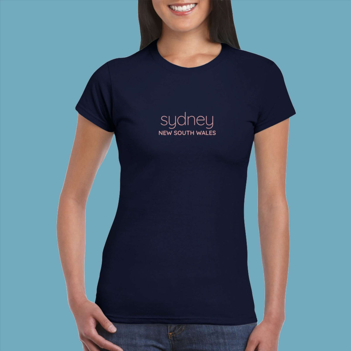 Womens Sydney New South Wales navy t shirt - MangoBap