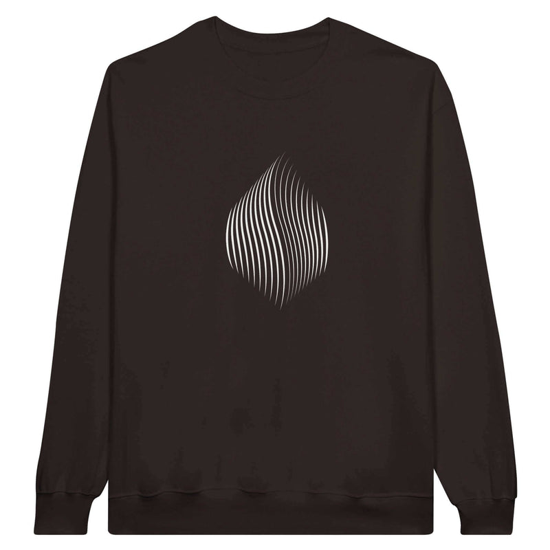 Unisex abstract Design Sweatshirt colour Dark Chocolate