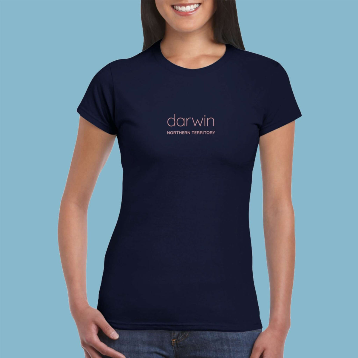 Womens Darwin Northern Territory navy t shirt - MangoBap