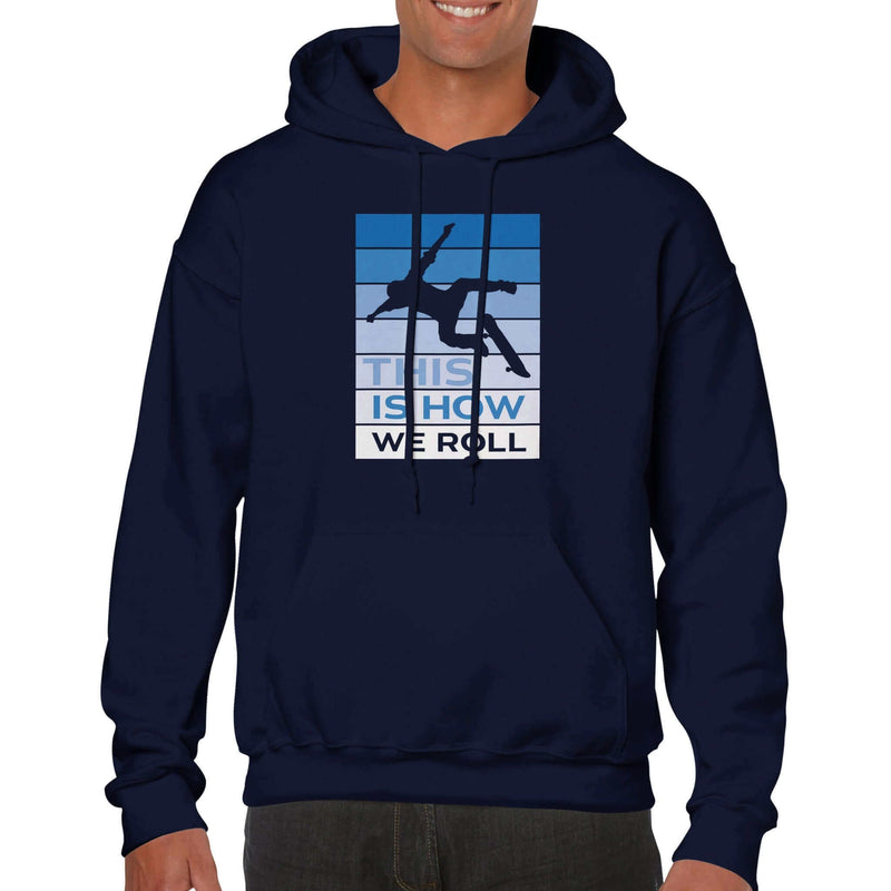 Blue Skate Boarder navy hoodie - MangoBap