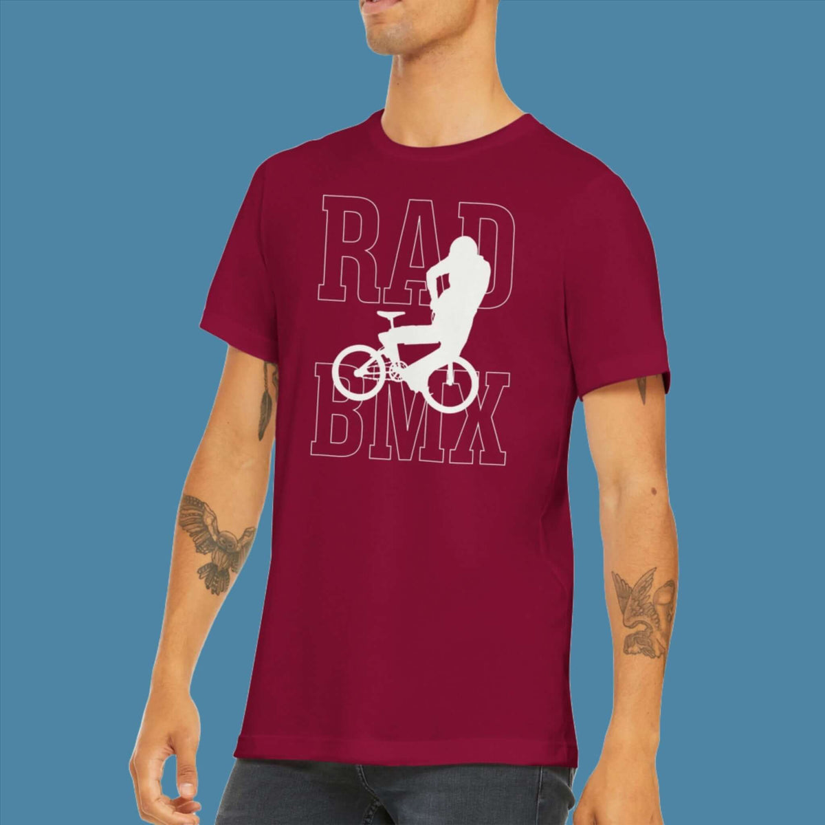 Mens Rad BMX cardinal red t shirt - MangoBap