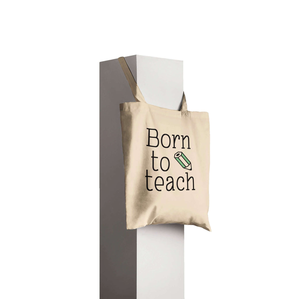Born To Teach Natural Tote Bag