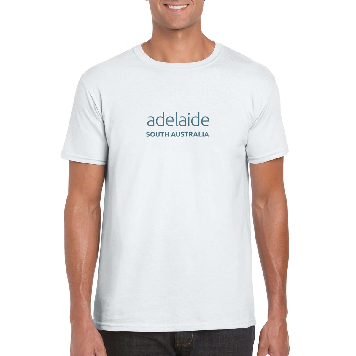 Mens Adelaide South Australia white t shirt - MangoBap