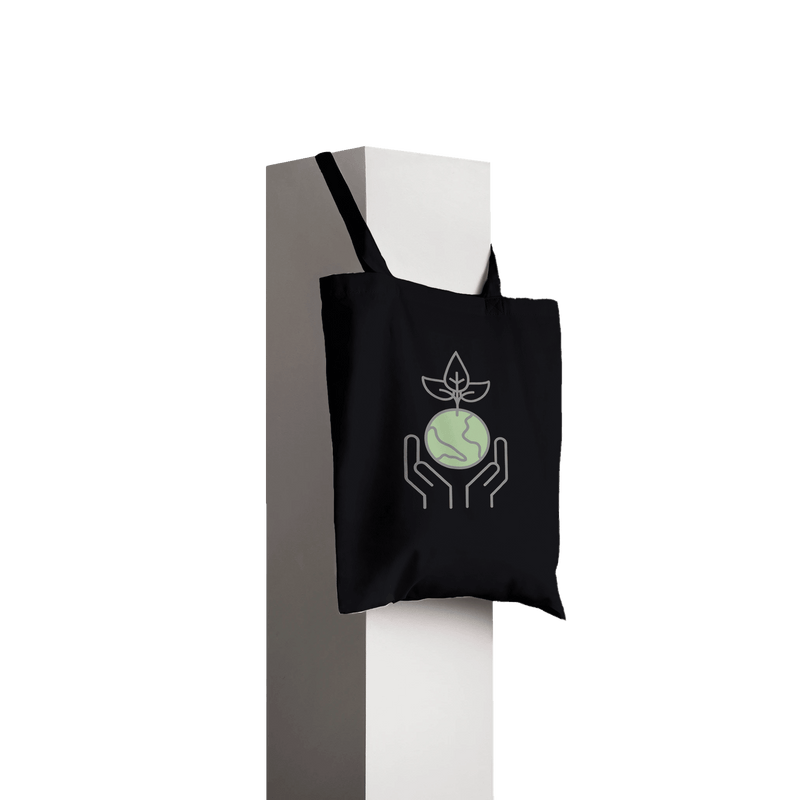 Care For The Planet Black Tote Bag