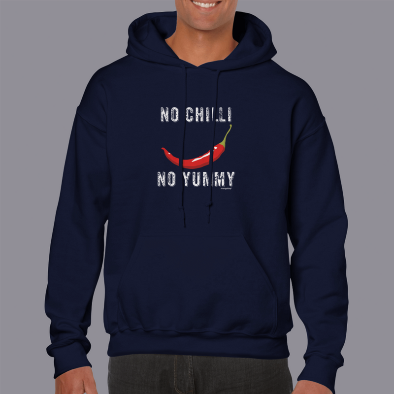 No Chilli No Yummy navy hoodie - MangoBap