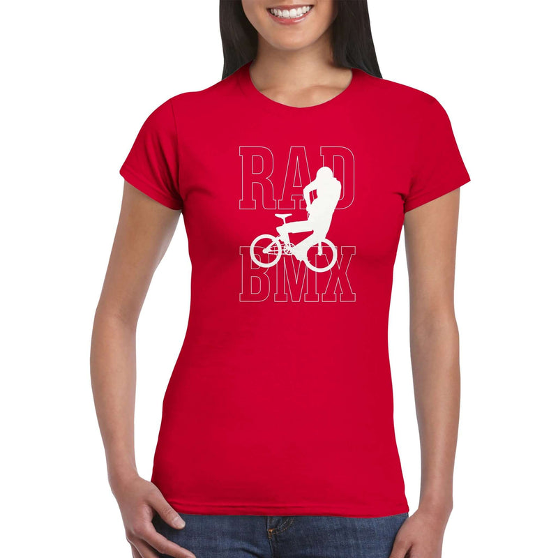 Womens Rad BMX red t shirt - MangoBap