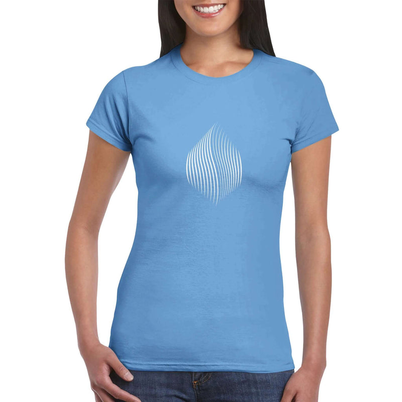 Womens Abstract design T Shirt colour Light Blue