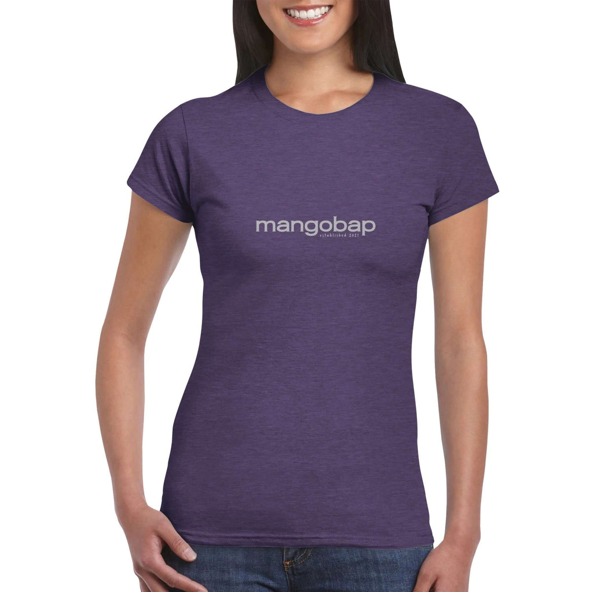 Womens MangoBap purple heather t shirt - MangoBap