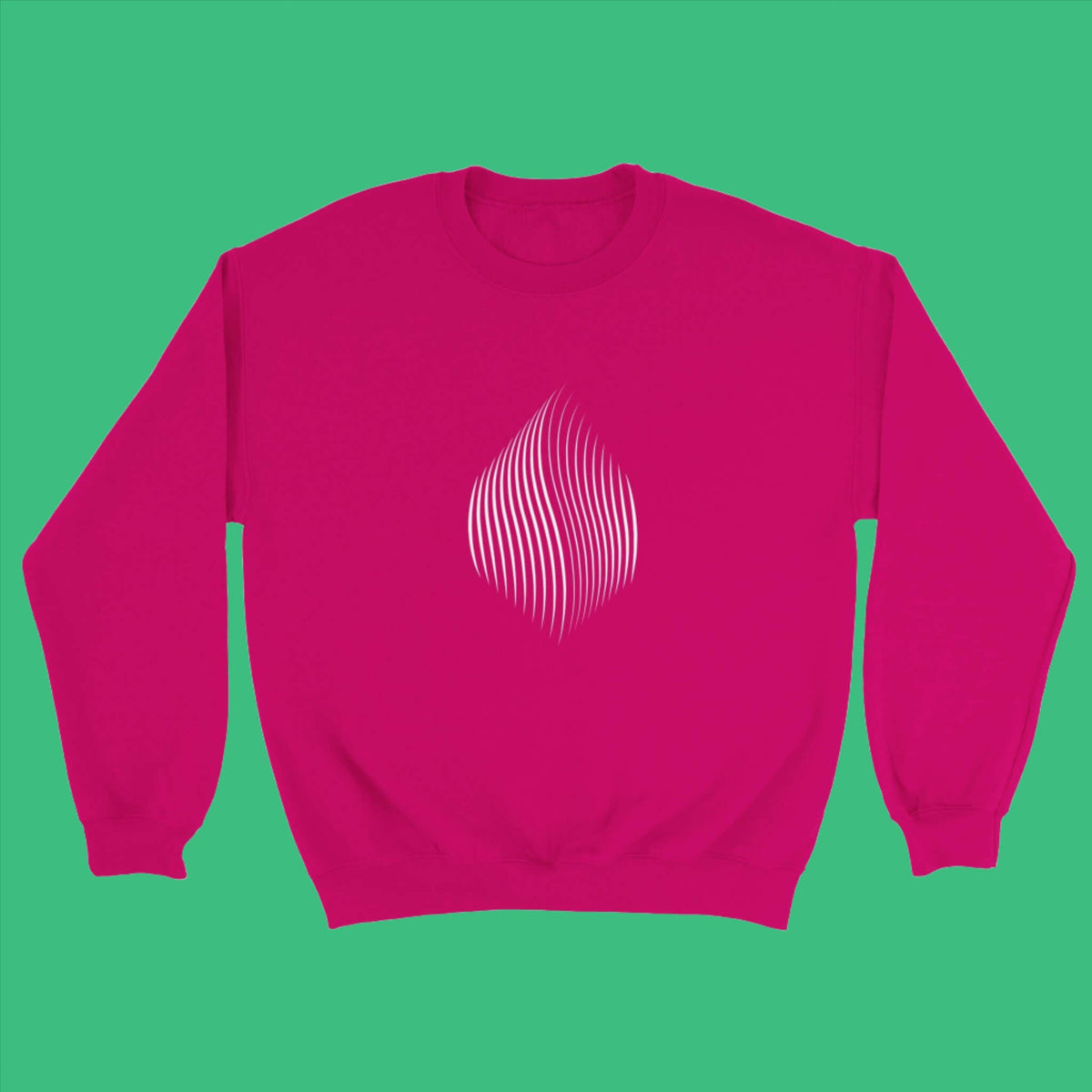 Unisex abstract Design Sweatshirt colour Heliconia